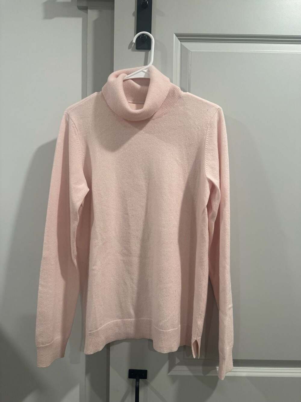 Orvis Cashmere Turtleneck Sweater Size M Pink 100% Cashmere